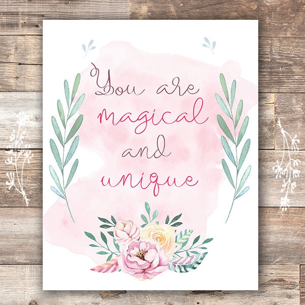 Unicorn Wall Art Prints (Set of 3) - 8x10s | Girls Room Decor