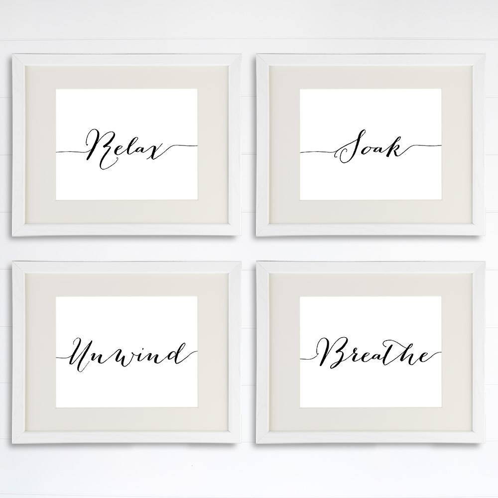 Relax Soak Unwind Breathe Wall Art