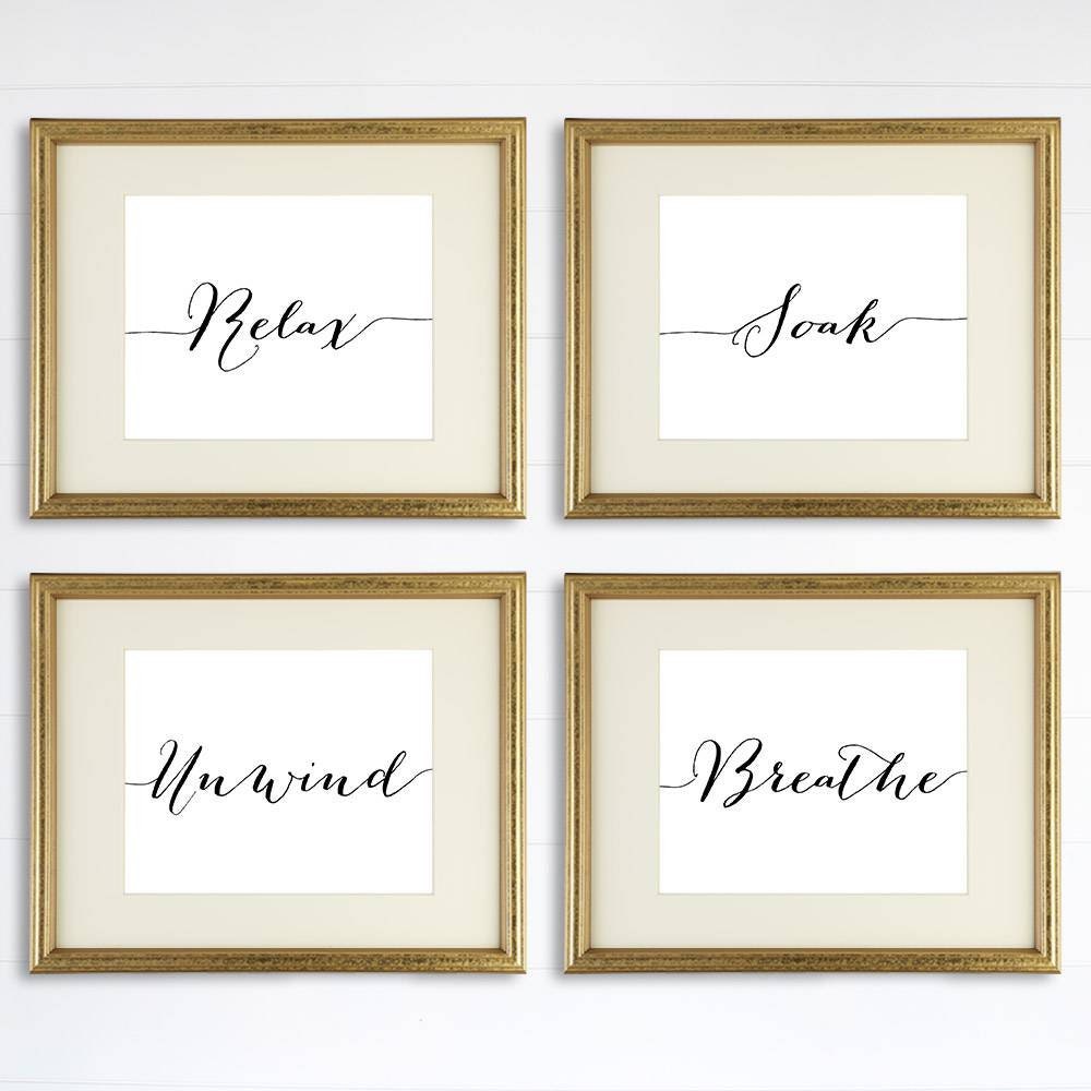Relax Soak Unwind Breathe Wall Art