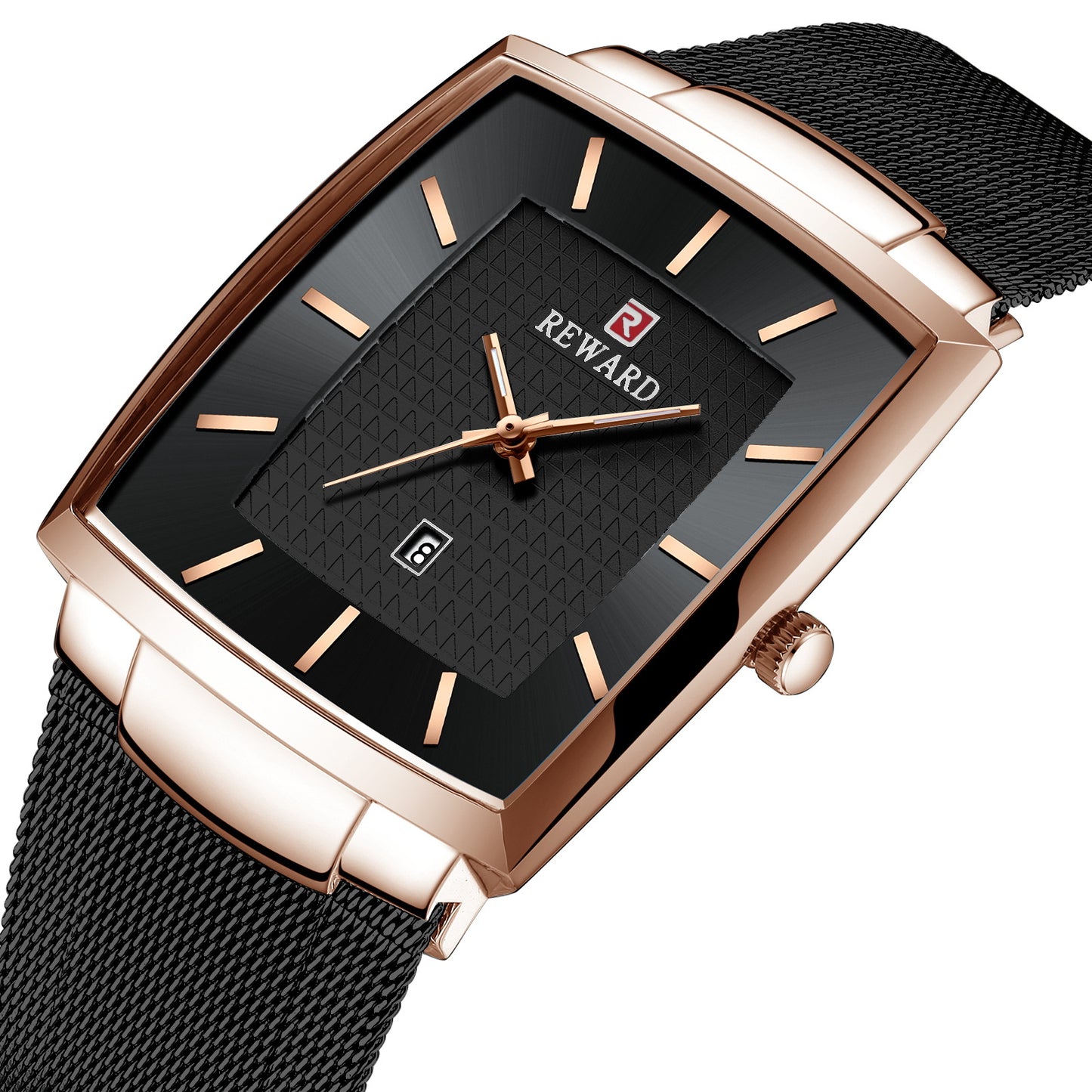 Men’s Ultra-thin Square Mesh Belt Quartz Watch