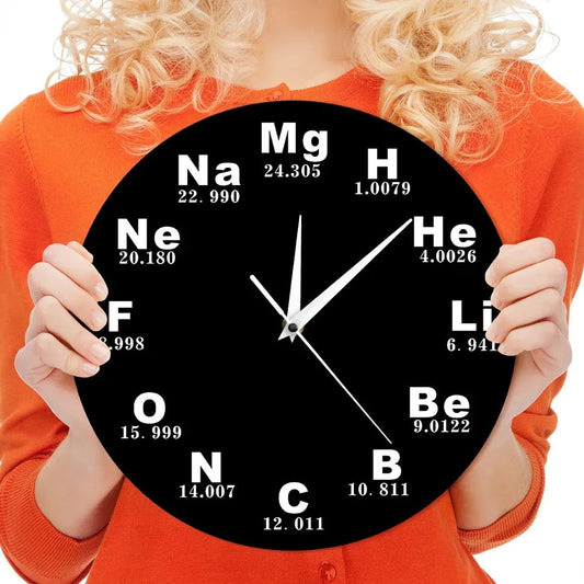 Periodic Table Of Chemical Elements Wall Clock