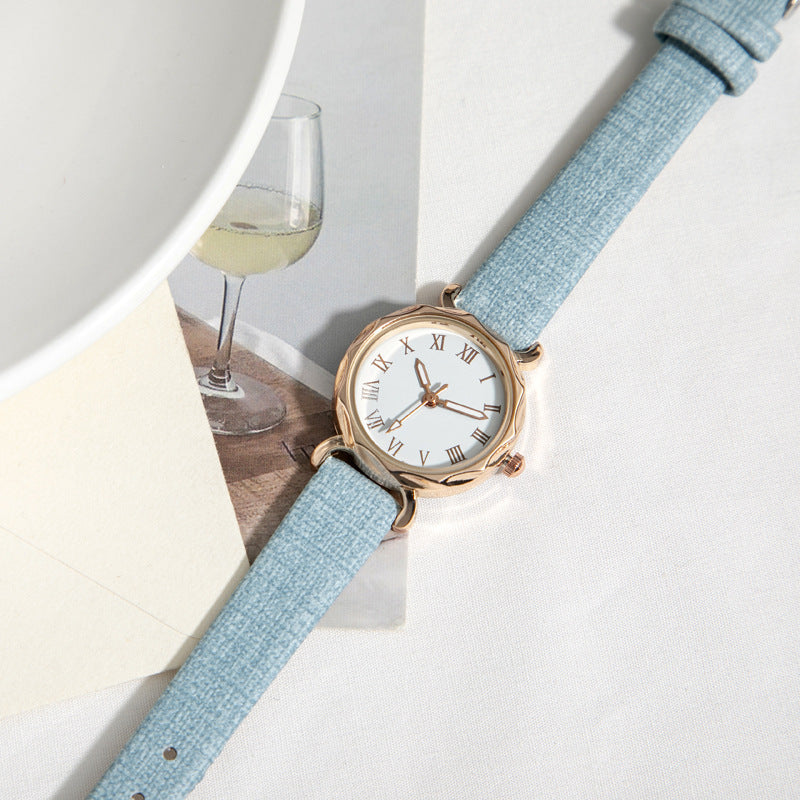 Women's Small Minimalist Watch with PU Leather Strap