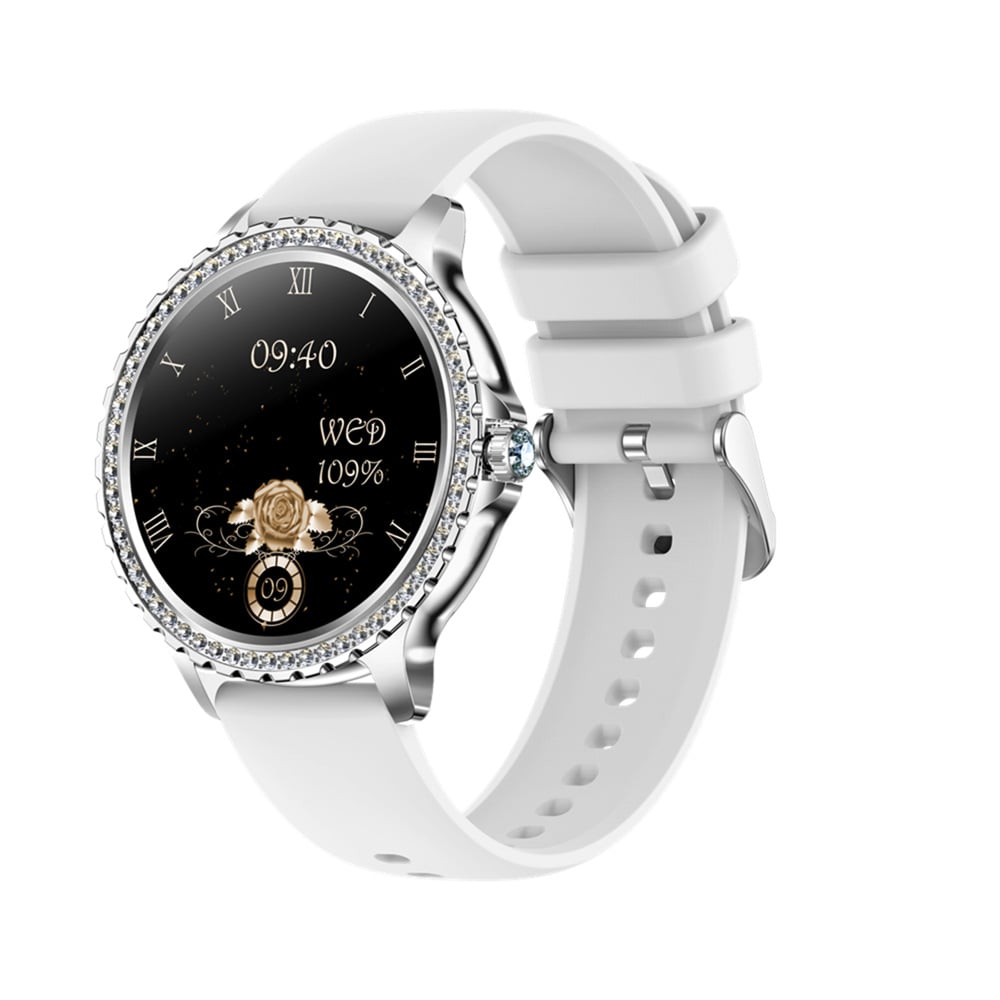 Women's Smartwatch with Heart Rate, Blood Oxygen, and Sleep Monitoring, Diamond Bracelet Design, Bluetooth Calling
