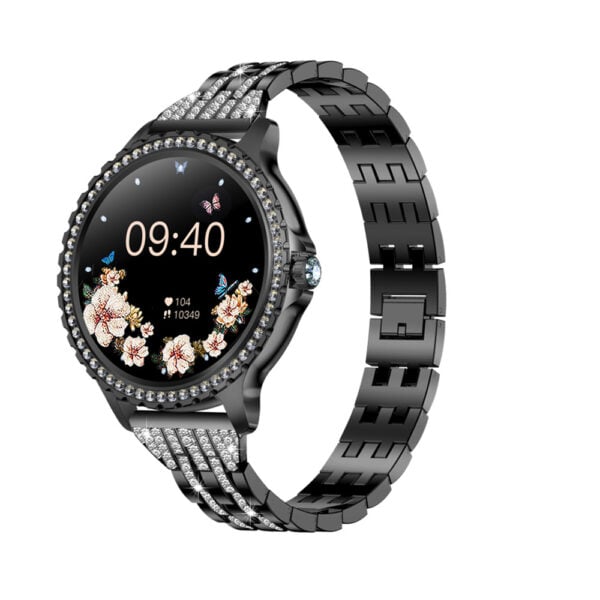 Women's Smartwatch with Heart Rate, Blood Oxygen, and Sleep Monitoring, Diamond Bracelet Design, Bluetooth Calling