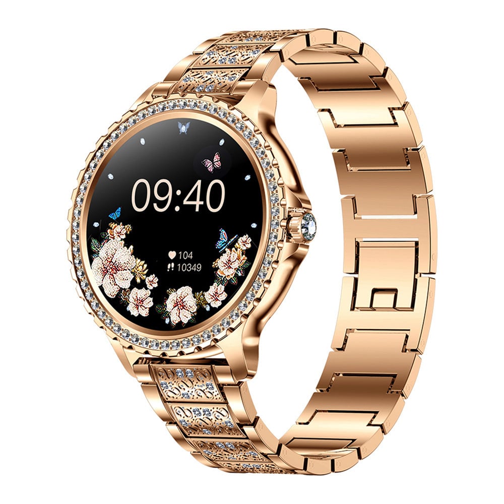 Women's Smartwatch with Heart Rate, Blood Oxygen, and Sleep Monitoring, Diamond Bracelet Design, Bluetooth Calling