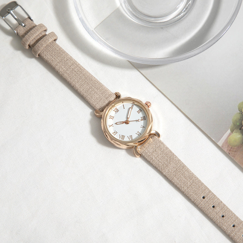 Women's Small Minimalist Watch with PU Leather Strap