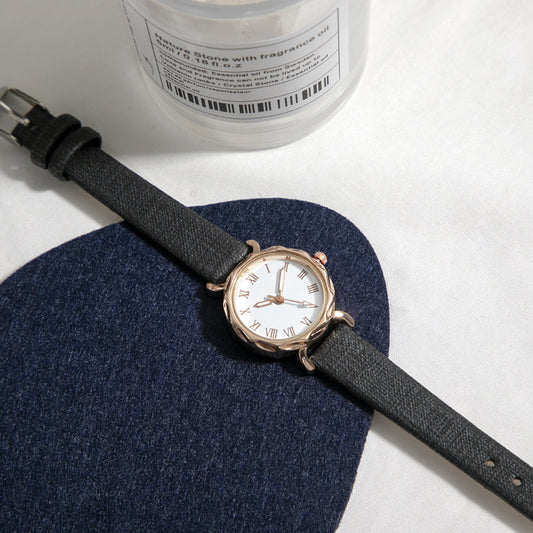 Women's Small Minimalist Watch with PU Leather Strap
