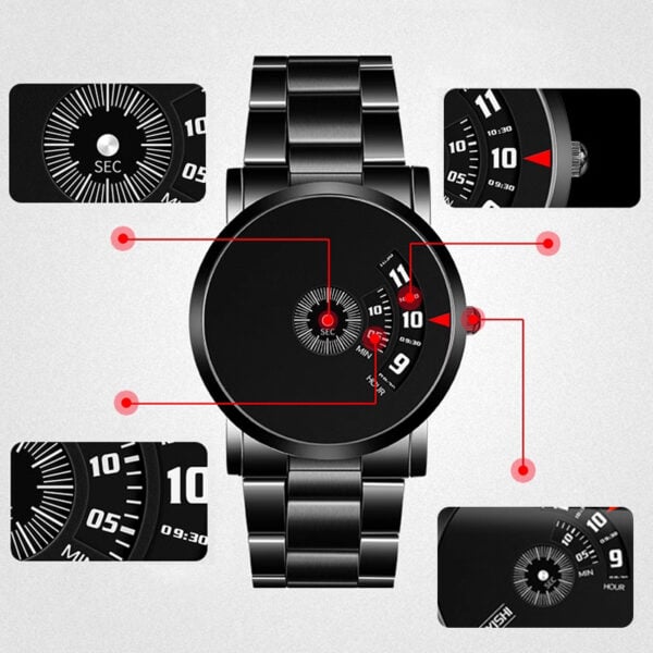 Men’s Waterproof Automatic Watch—With Steel/Mesh/Leather Watch Strap