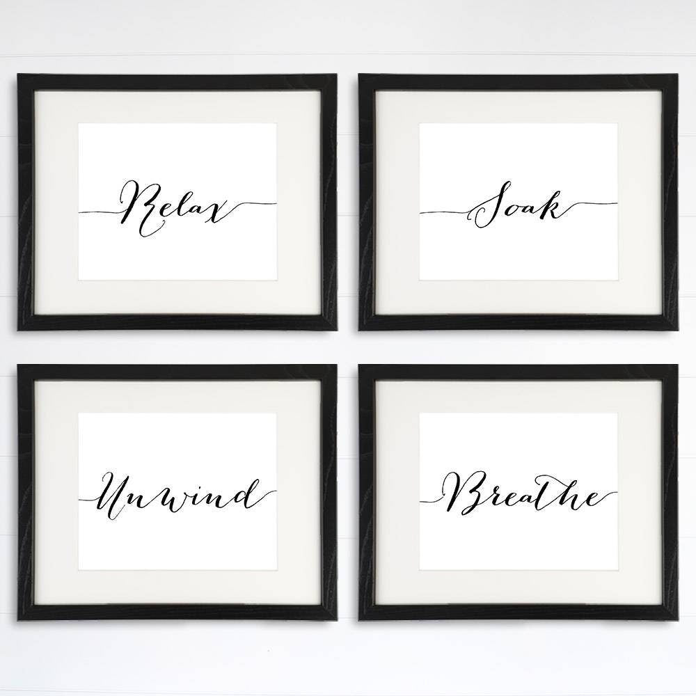 Relax Soak Unwind Breathe Wall Art