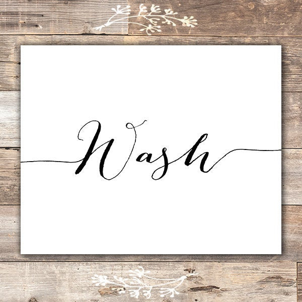Wash Dry Fold Repeat - Laundry Room Wall Decor Art Prints (Set of 4) - 8x10s