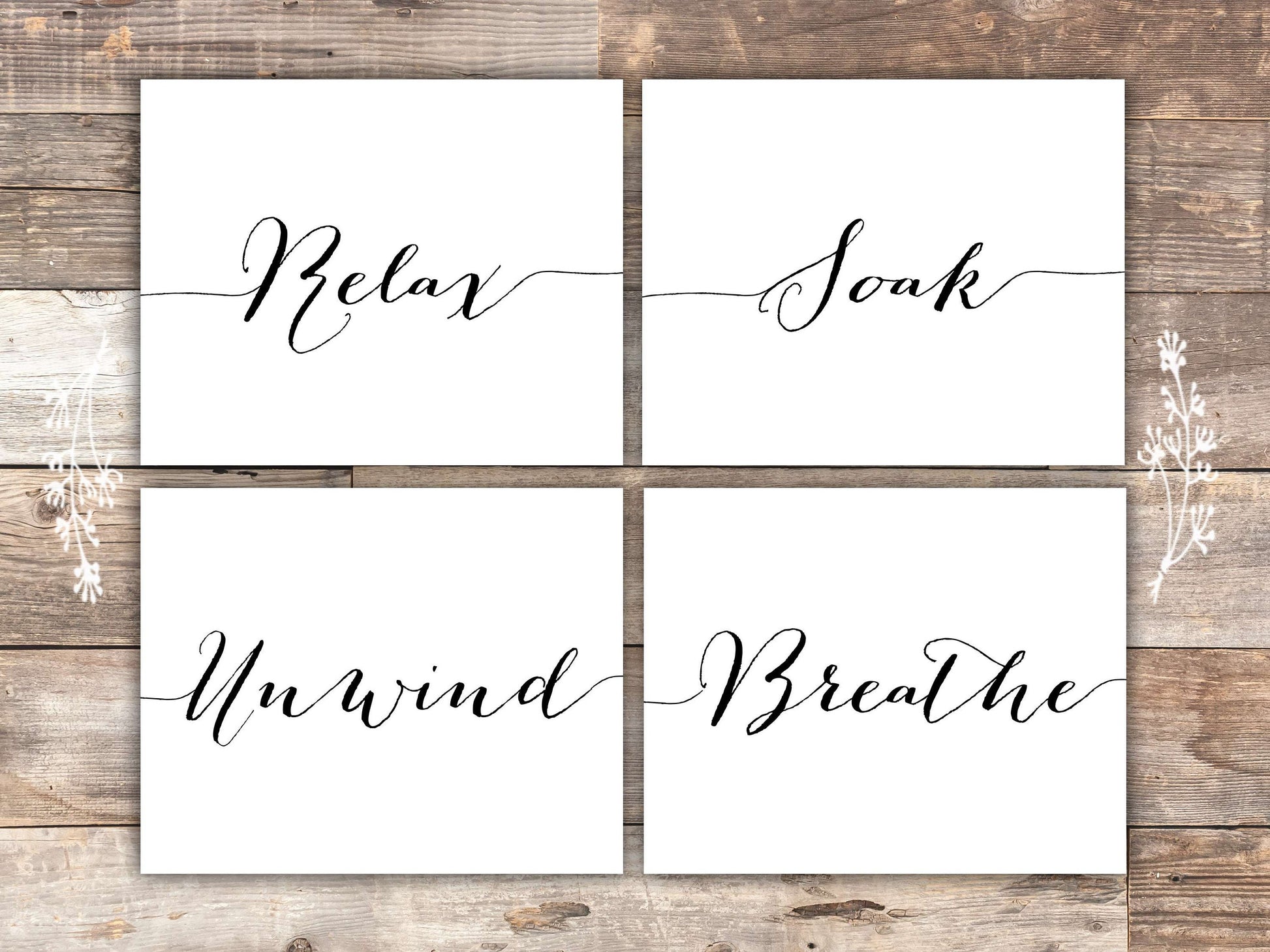 Relax Soak Unwind Breathe Wall Art