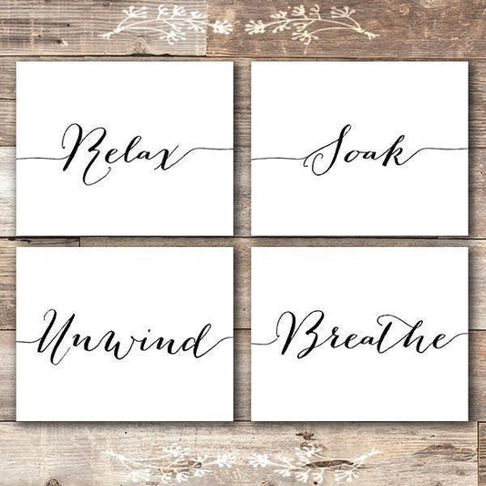 Relax Soak Unwind Breathe Wall Art