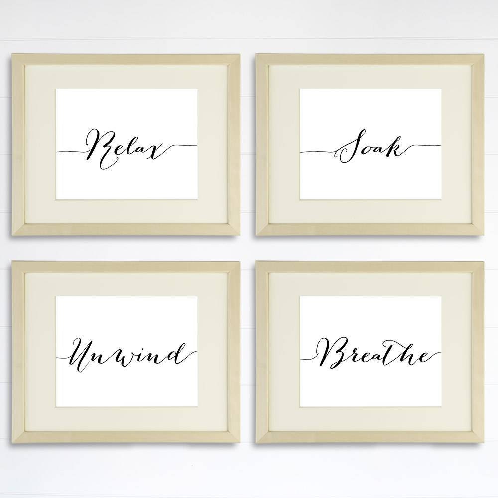 Relax Soak Unwind Breathe Wall Art