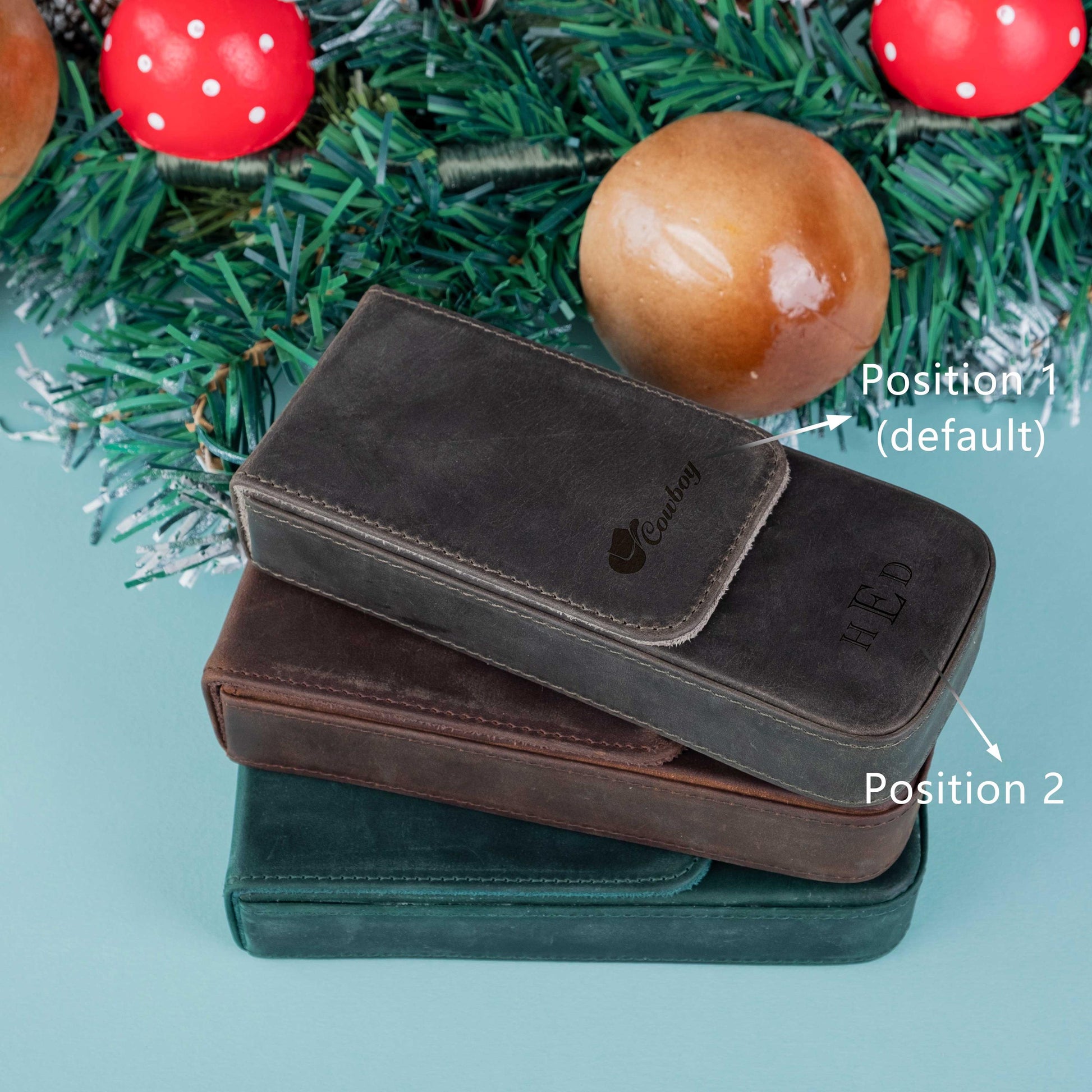 Customized Crazy Horse Leather Pen Case, Fountain Pen case, Personalization Leather Pen Case, Leather Pen Holder, Travel Pen Case, Gifts