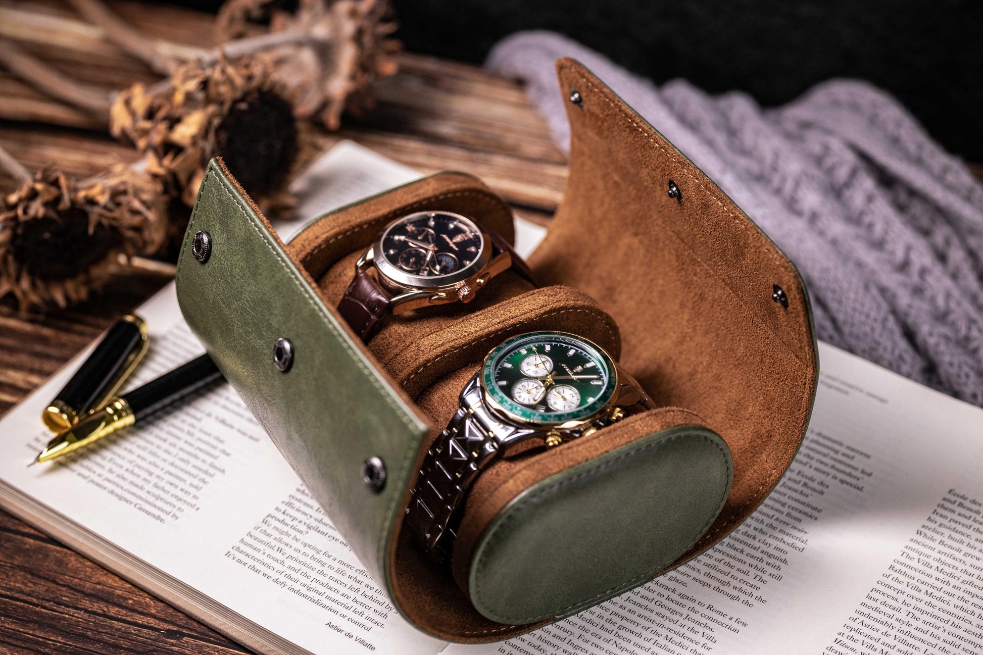 Personalized Leather Watch Box, Watch Roll for 3 Watches, Watch travel case, Wedding groomsmen gifts, Christmas gifts for him, Thanksgiving