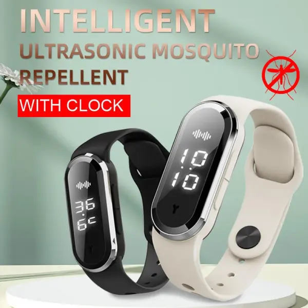 M21 Ultrasonic Mosquito Repellent Wristband with Time and Activity Tracking