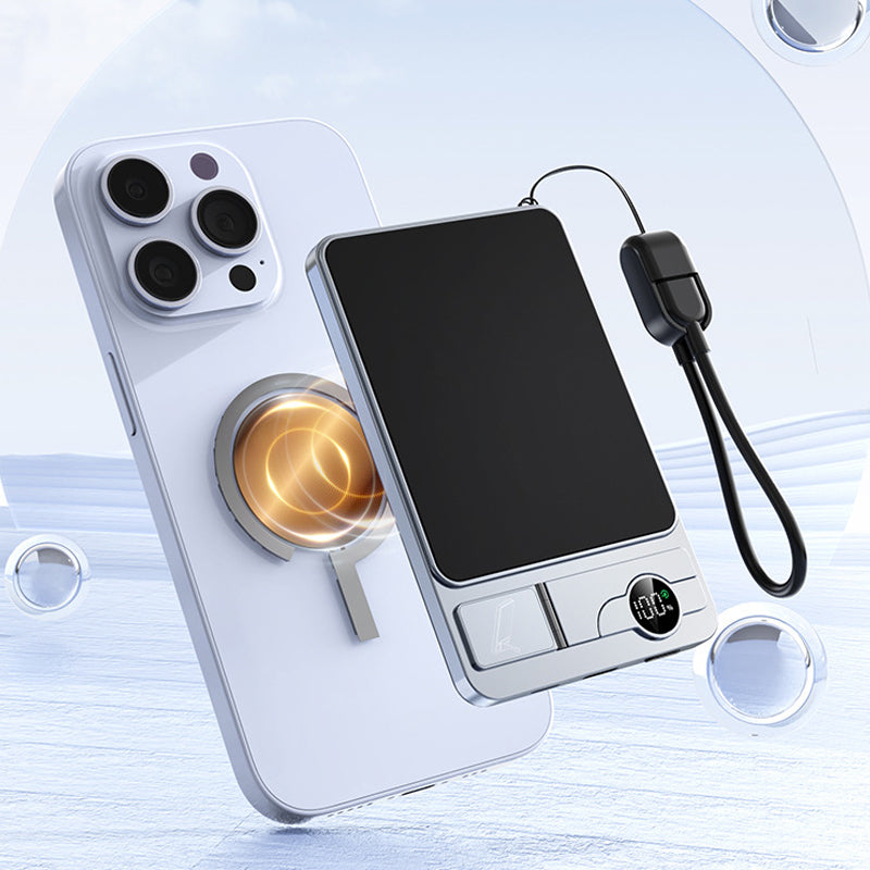 3-in-1 Magnetic Wireless Portable Charger with Kickstand